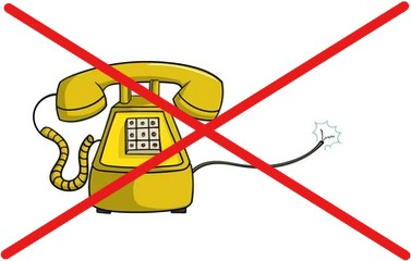 Avviso linee telefoniche guaste.